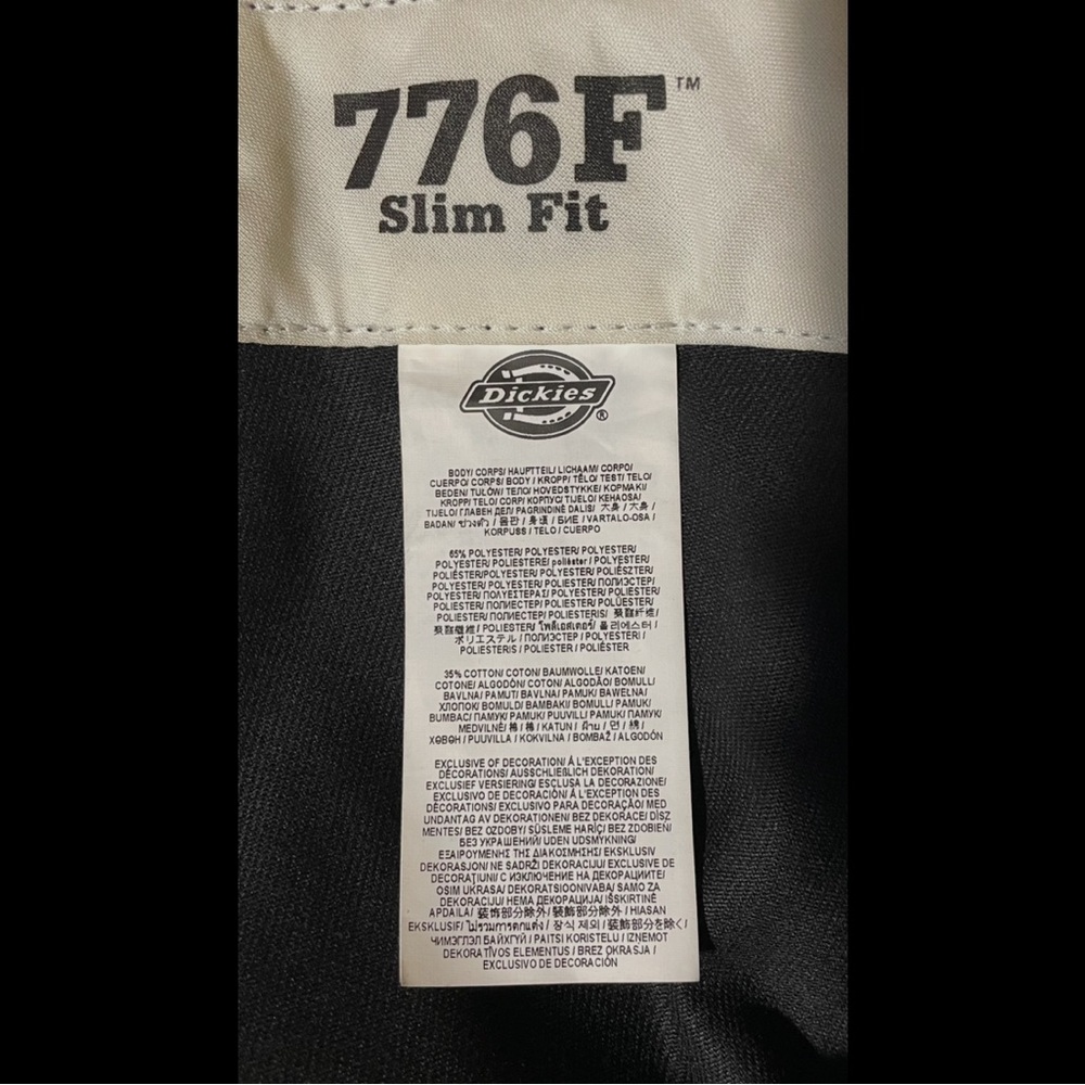 6 Regular | Black | Dickies Women's Work Pants | 776F Flex | Straight Leg - Picture 5 of 7